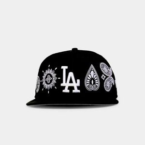 LA Dodgers New Era Black Paisley 59FIFTY Fitted
